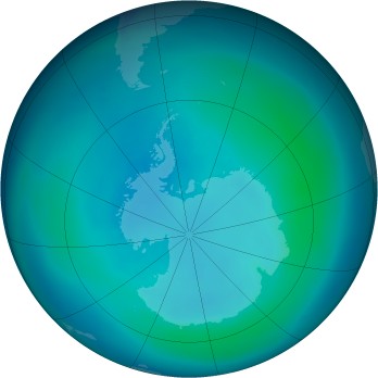Antarctic ozone map for 2007-03